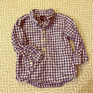 Baby Gap • purple check shirt